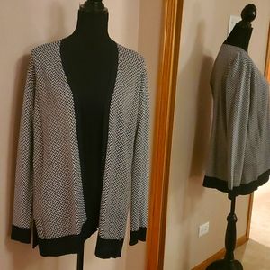 Verve navy knit long cardigan